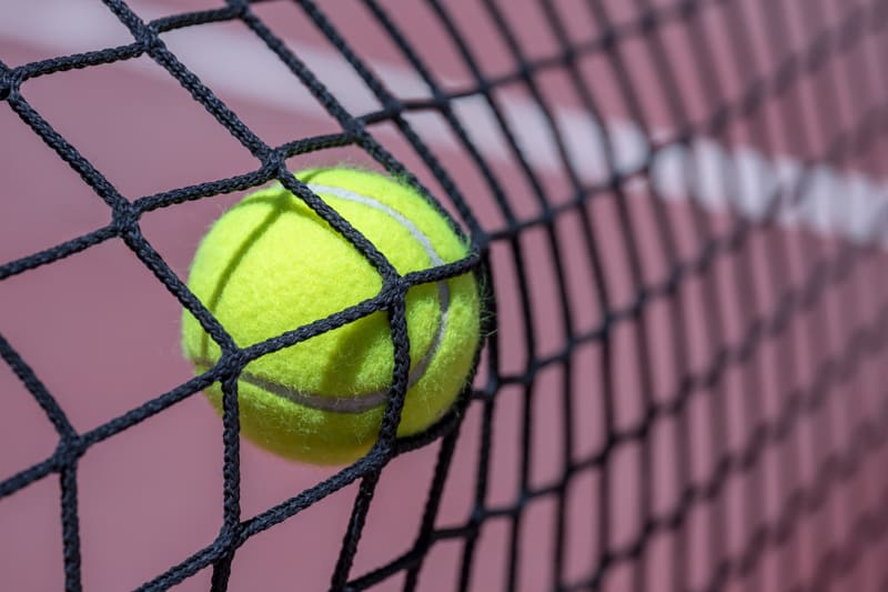 Tennisnet dubbele baan